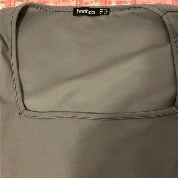 Boohoo Plus Crepe Long Sleeve Belted Bodycon Dress - Picture 3 of 7